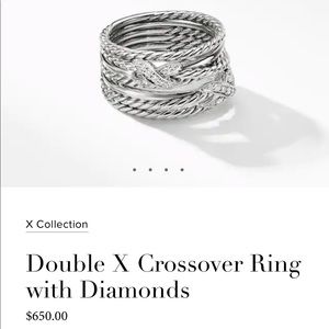 David Yurman Double X Crossover Ring